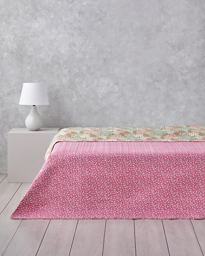 Blossom Bouquet Çift Kişilik Çok Amaçlı Örtü 200x220 cm Pembe