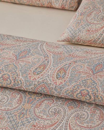 Boho Chic Pamuk Çift Kişilik Çarşaflı Nevresim Takımı 200x220 cm Bej