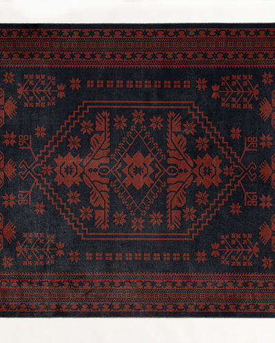 Boho Dream Jakarlı Dokuma Dekoratif Halı Siyah-Bordo