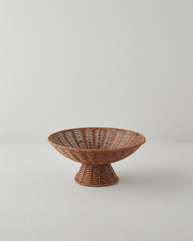 Boho Rattan Sunumluk 33x33x18 cm Kahverengi