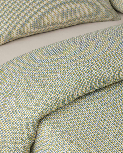 Border Line Kolay Ütülenir Tek Kişilik Çarşaflı Nevresim Takımı 160x220 cm Yeşil-Bej