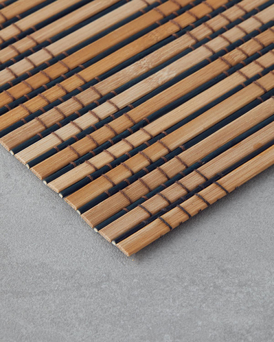 Breeze Bambu 4lü Amerikan Servis 30x45 cm Siyah-Krem