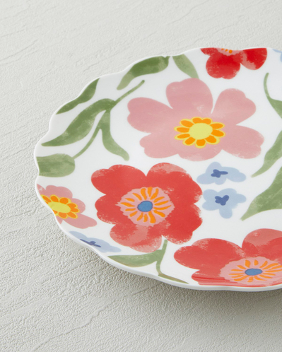 Bright Bloom New Bone China Pasta Tabağı 19 cm Renkli