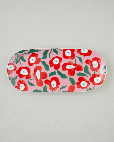 Bright Parade New Bone China Kayık Tabak 15x33 Cm Renkli