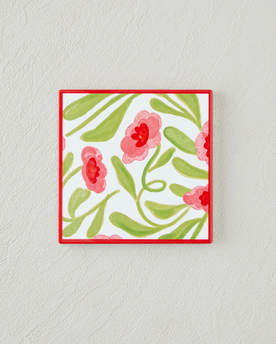 Bright Petals Seramik Bardak Altlığı 11x11 cm Pembe