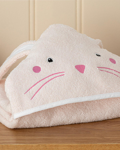Bunny Pamuk Bebe Havlu Pembe