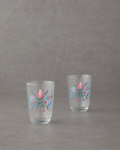 Carnival Tulip Cam 2li Bardak 395 ml Mavi