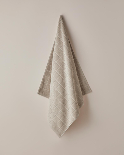 Chequer %100 Pamuk Banyo Havlusu 80x150 cm Bej