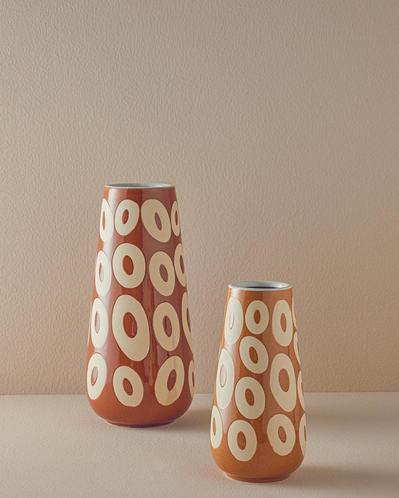 Circles Seramik Vazo Terracotta