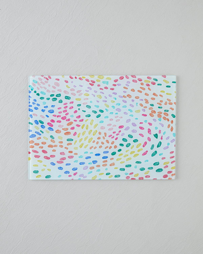 Colourful Joy Cam Kesme Tahtası 25x35 cm Renkli