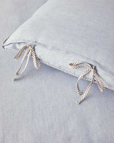 Comfy Plain Çift Kişilik Nevresim Takımı Mavi - Bej