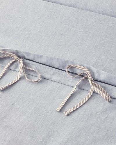 Comfy Plain Tek Kişilik Nevresim Takımı Mavi - Bej