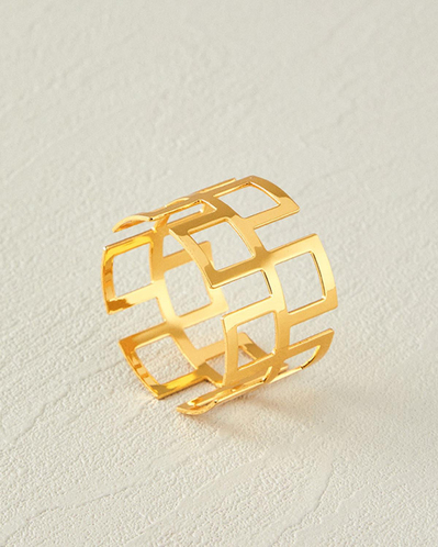 Conch Metal 4lü Peçete Halkası Gold
