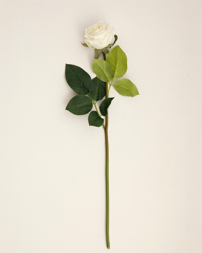 Corsage Tek Dal Yapay Çiçek 44 cm Beyaz