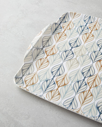 Cosy Stripe Melamin 2li Tepsi 42x31 cm + 25x38 cm Mavi
