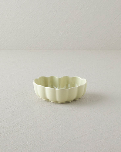 Cottage Stoneware Kalp Fırın Kabı 14,5x13,5 cm Açık Yeşil