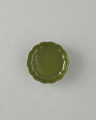 Cottage Stoneware Yuvarlak Fırın Kabı 13x4 cm Koyu Yeşil