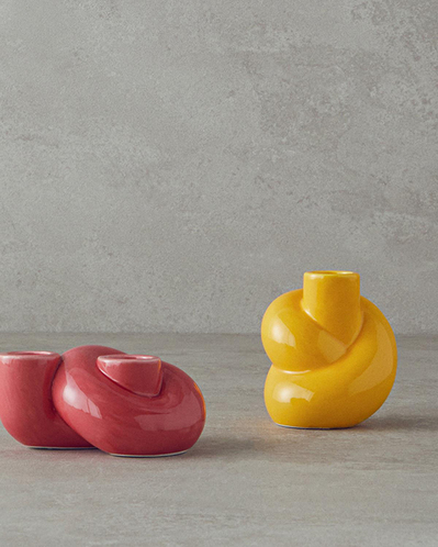 Dolce Stoneware Şamdan Turuncu