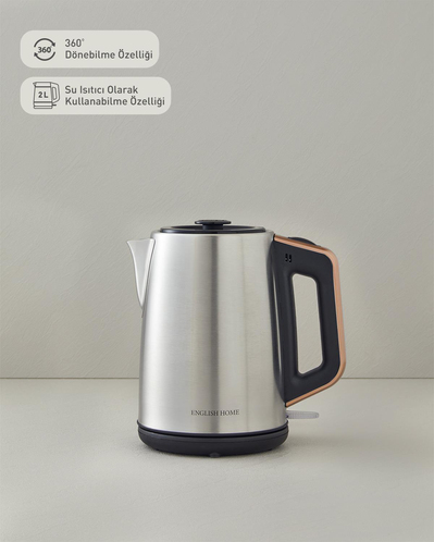 English Home CMK 6010 Inox Çay Makinesi ve Kettle 2L Siyah-Bakır