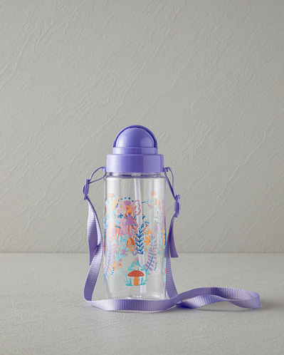 Fairy Trian Askılı Çocuk Suluk 500 ml Mor