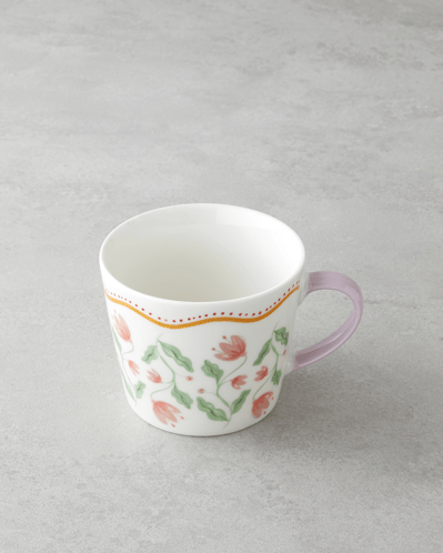 Floral Bliss New Bone China Kupa 450 ml Renkli