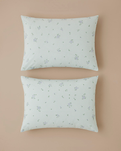 Floral Breeze Kolay Ütülenir 2li Yastık Kılıfı 50x70 cm Yeşil