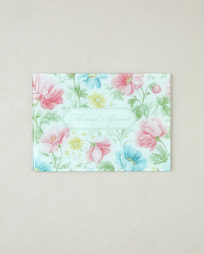 Floral Spirit Cam Kesme Tahtası 25x35 cm Pembe - Mavi