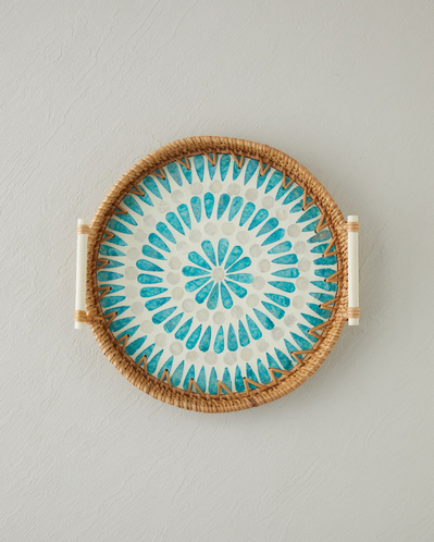 Florence Rattan Tepsi 28 cm Kahverengi