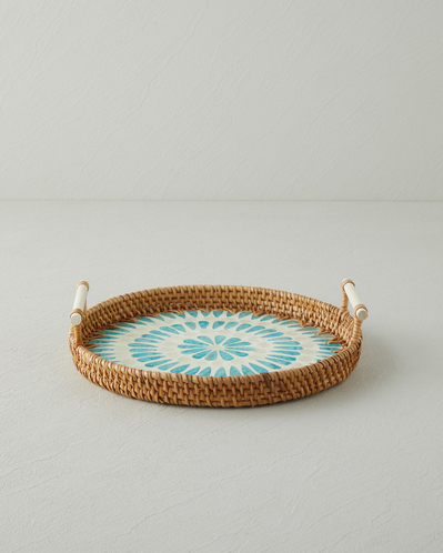 Florence Rattan Tepsi 28 cm Kahverengi