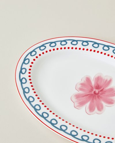 Florentis Bone Porselen Kayık Tabak 21,5 cm Renkli