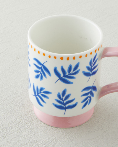 Gifty Petal New Bone China Kupa 310 ml Pembe-Sarı-Mavi