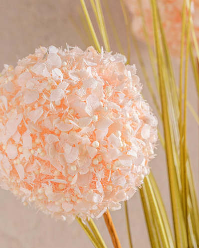 Grass Bush Tek Dal Yapay Çiçek 63 cm Şampanya