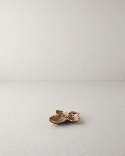 Grön Dekoratif Tepsi 17x16,3x3 cm Gold