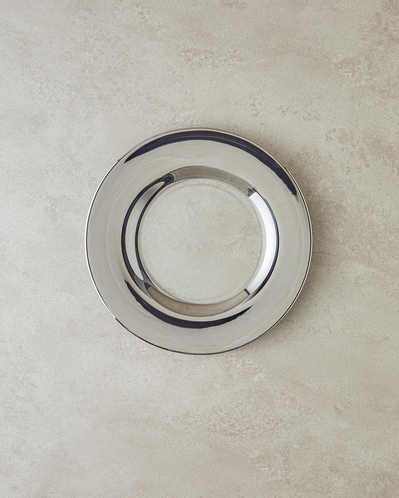 Jade Cam Servis Tabağı 26 cm Silver