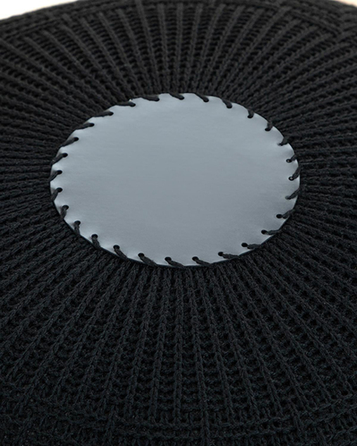 Knit Splay Örgü Puf Siyah