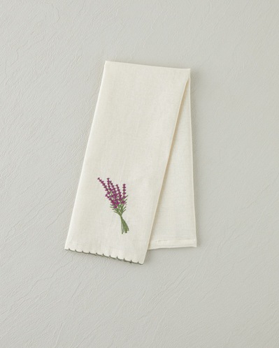 Lavispera Pamuklu Nakışlı Kurulama Bezi 30x50 cm Mor