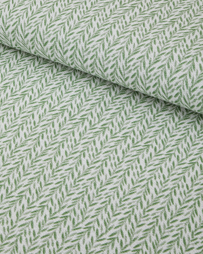 Leafline Baskılı Pamuklu Tek Kişilik Pike 150x220 cm Yeşil