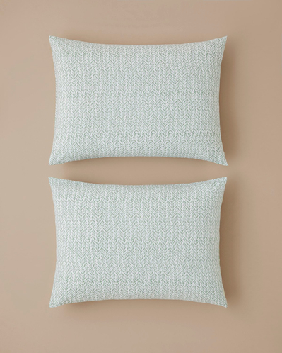Leafline Kolay Ütülenir 2li Yastık Kılıfı 50x70 cm Yeşil