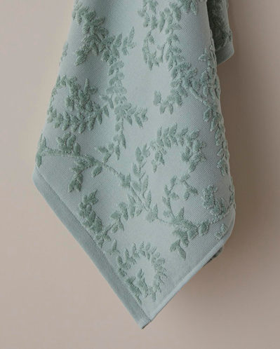 Leafy Touch %100 Pamuk Yüz Havlusu 50x80 cm Açık Yeşil