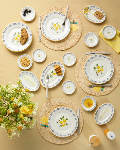 Lemony Porselen Kahvaltı Takımı 20 Parça 6 Kişilik Sarı