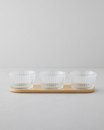 Linea Cam-Bambu 4 Parça Sunumluk 11x6,5 cm Şeffaf