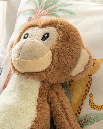 Little Monkey Bebe Dekoratif Kırlent Ekru