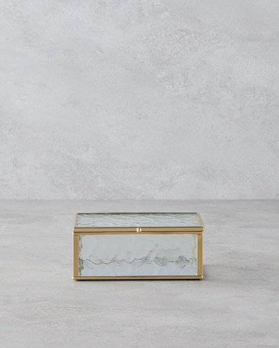 Loya Cam Dekoratif Kutu 15x10x6 cm Gold