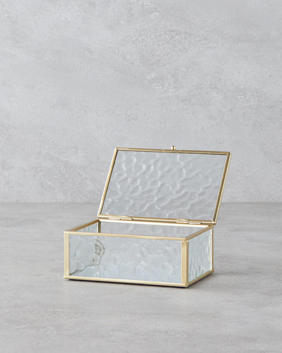 Loya Cam Dekoratif Kutu 15x10x6 cm Gold