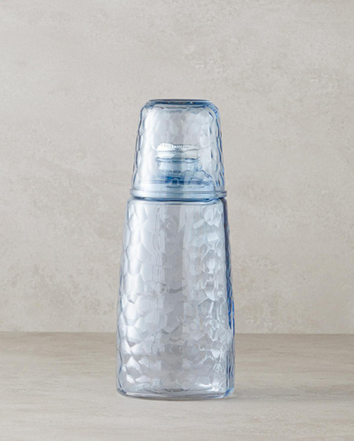 Lusana Cam Başucu Sürahi 1100 ml Mavi