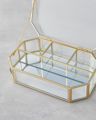 Manny Cam Dekoratif Kutu 24x15,5x5,5 cm Gold