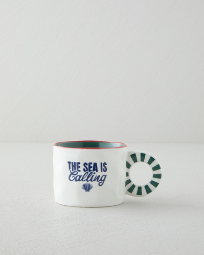 Mariner Parade New Bone China Kupa 260 ml Mavi - Kırmızı -Yeşil