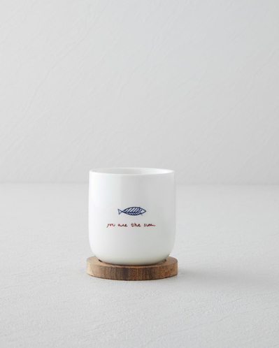 Mariner Sun Stoneware 6 Parça 3 Kişilik Fincan 150 ml Mavi-Kırmızı