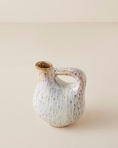 Marsia Seramik Vazo 16 cm Bej