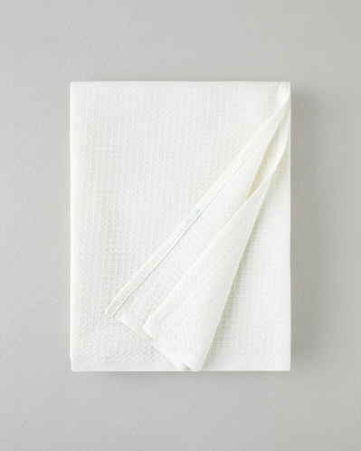 Modern Grid Çift Kişilik Pike 180x220 cm Ekru